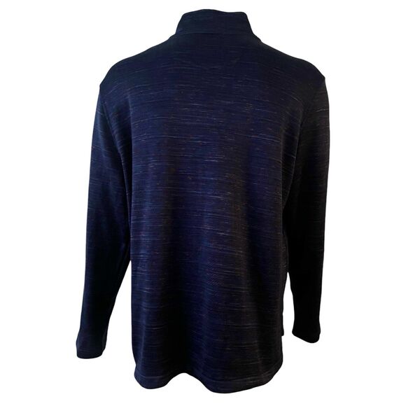 Robert Graham Pullover Men Size 2XL 1/4 Zip Blue Orange Sweater Sweater - Picture 2 of 4